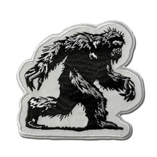 Listing image for Embroidered Big Foot Sasquatch Black White Sew or Iron on Patch Biker Patch