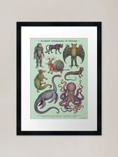 Listing image for Cryptids of Europe, Cryptozoology s Framed Wall Art Poster Canvas Print Picture