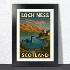 Listing image for Loch Ness, Scotland Travel Poster. Wall Art Print