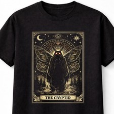Listing image for Mothman Cryptid Occult Horror Gothic Graphic Tee Unisex T Shirt S-5XL