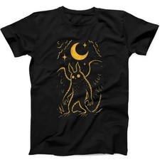 Listing image for Mothman Weird Strange Unusual Cryptid Cryptozoology Gift Tee Black T Shirt 475
