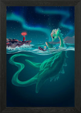 Listing image for Nessie Framed Wall Art Poster Canvas Print Picture