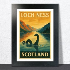 Listing image for Loch Ness, Scotland Travel Poster. Wall Art Print