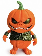 Listing image for Chonky Pumpkin Man 3D Printed Flexi Figure Cryptid Goth Horror Alt Ninja Punk