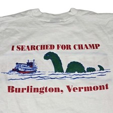 Listing image for Vintage 80s Champ Lake Monster T Shirt XXL Screen Stars Burlington Vermont Crypt