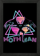 Listing image for Mothman 80s Vibe Cryptid Framed Wall Art Poster Canvas Print Picture