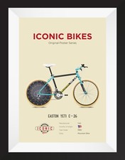 Listing image for Yeti Mountain Bike - C-26, Retro, original A3 unframed print, wall art poster
