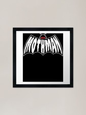 Listing image for Mothman Logo Black White Framed Art Framed Wall Art Poster Canvas Print Picture