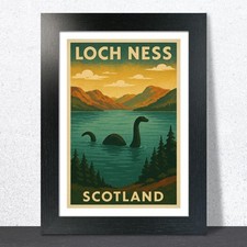 Listing image for Loch Ness, Scotland Travel Poster. Wall Art Print