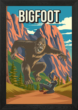Listing image for Bigfoot Cryptid Cryptozoology Dayli Framed Wall Art Poster Canvas Print Picture