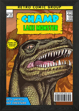 Listing image for CHAMP LAKE MONSTER Framed Wall Art Poster Canvas Print Picture