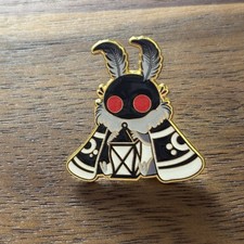 Listing image for Cute Mothman Enamel Pin Gold Cryptid Gothic Luna Moth Horror Pin Badge Gift