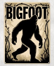 Listing image for Bigfoot Yeti Sasquatch Metal Poster Wall Tin Sign Man Cave Shed Home Plaque