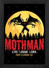 Listing image for Mothman Cryptid Vintage Framed Wall Art Poster Canvas Print Picture